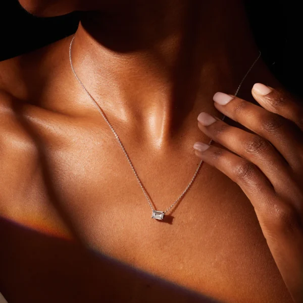 Chelsea Lab Diamond Emerald Pendant