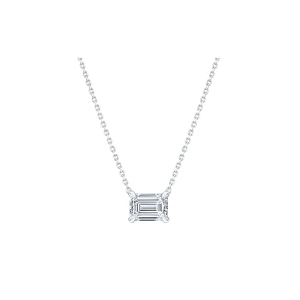 Chelsea Lab Diamond Emerald Pendant - Image 2