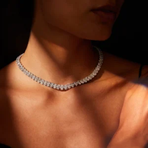 Oval Cut Tennis Necklace