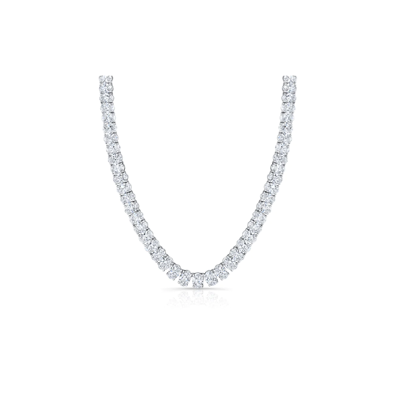 Oval Cut Tennis Necklace - Image 4