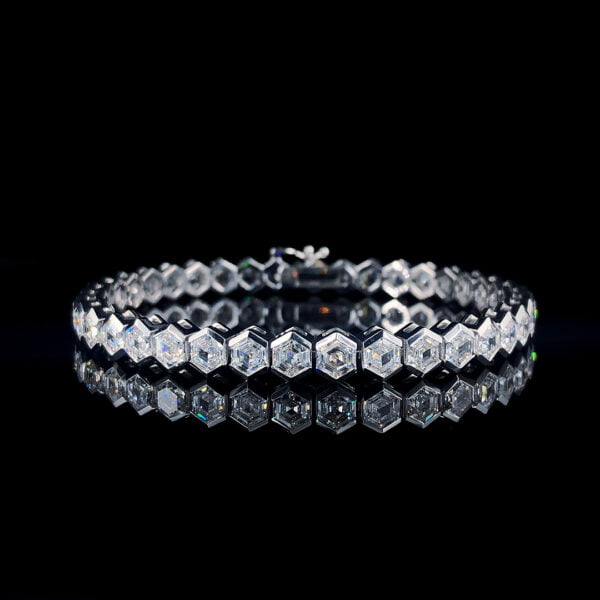 Asscher diamond bracelet