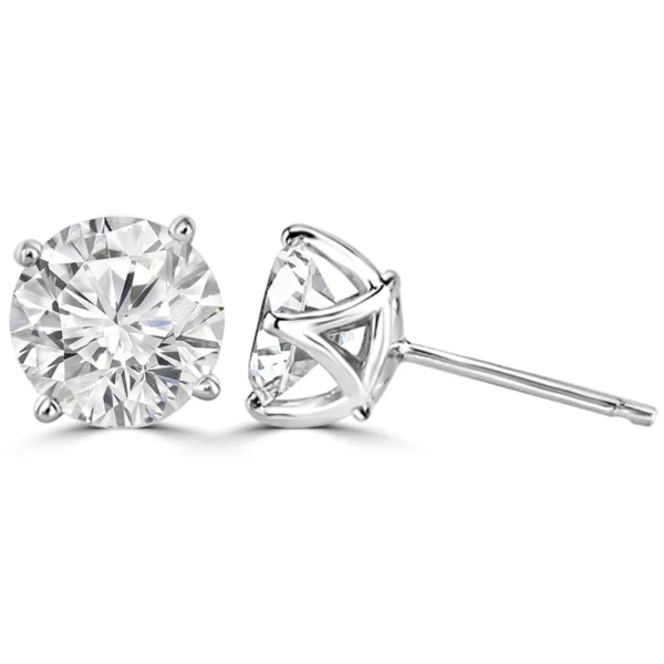 1crt Round Solitaire Earrings - Image 2