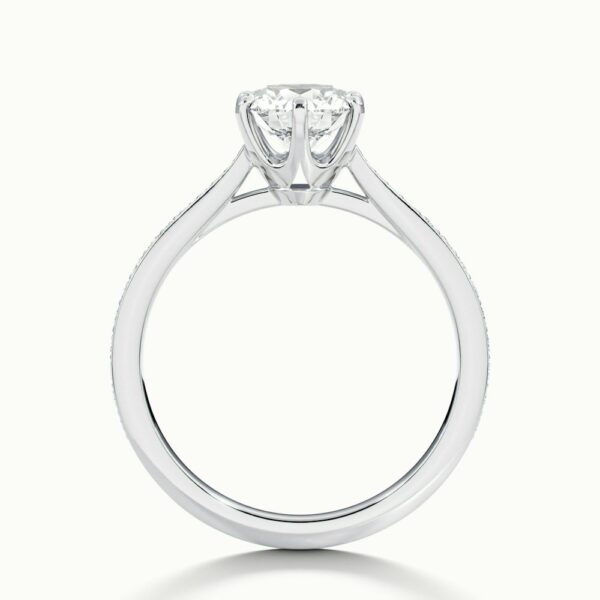 2 CT Diamond Ring in Round Cut in 14K White Gold - Image 5