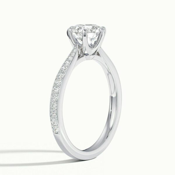 2 CT Diamond Ring in Round Cut in 14K White Gold - Image 6