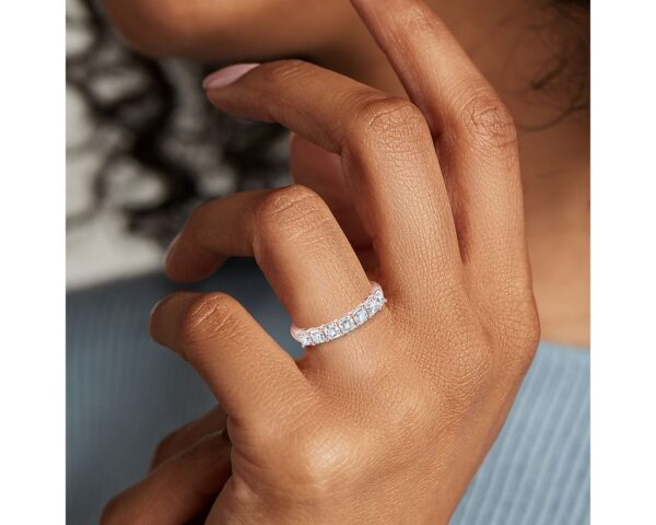Seven Stone Asscher Lab Grown Diamond Ring - Image 2