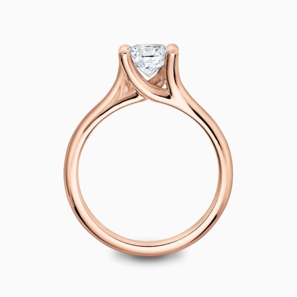 Solitaire Diamond Engagement Ring With Twisted Setting - Image 2